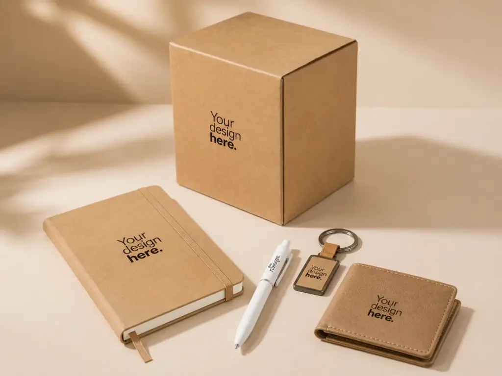 4 in 1 Gift Set (Notebook, pen, keychain and wallet) (Minimum Order Quantity: 50)