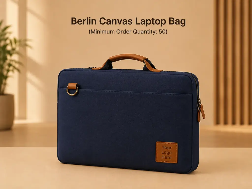 Berlin Canvas Laptop bag (Minimum Order Quantity: 50)